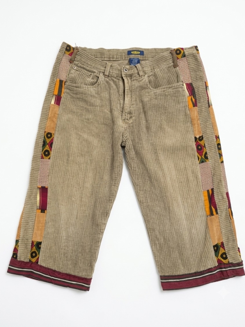 Vintage 90s Rugged Skater Streetwear Patchwork Corduroy Mens Jorts